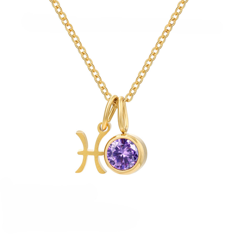 Collar zodiacal birthstone